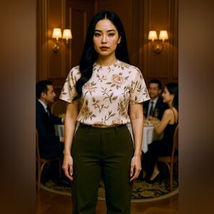 Banana Republic Olive Green Straight Leg Pants